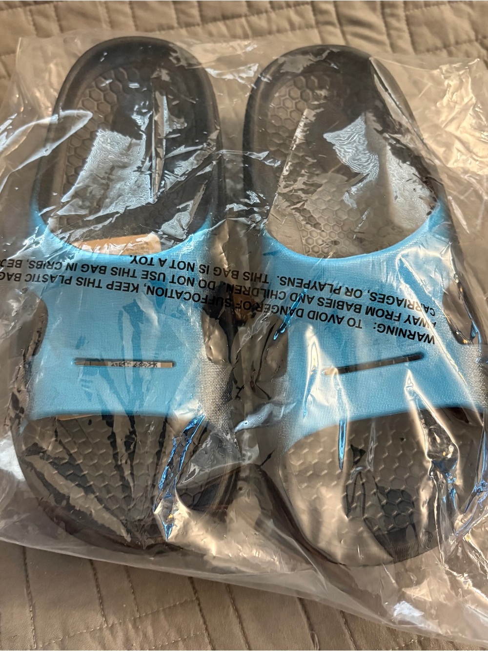 Ripndip Black & Light Blue Slide Sandals